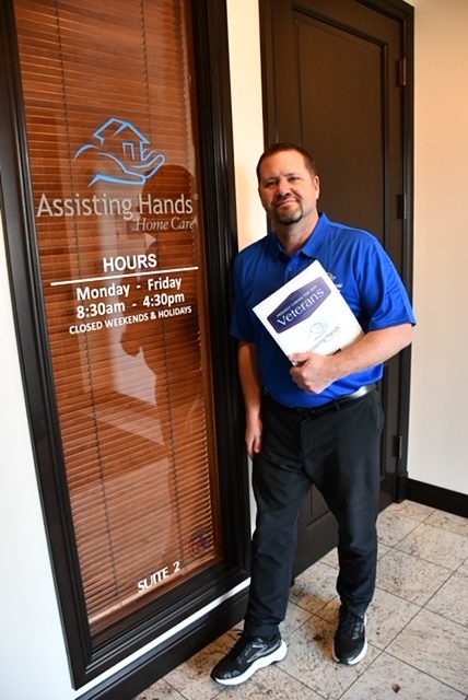 Assisting Hands Home Care owner Tim outside Davis County Utah office ready to help senior families