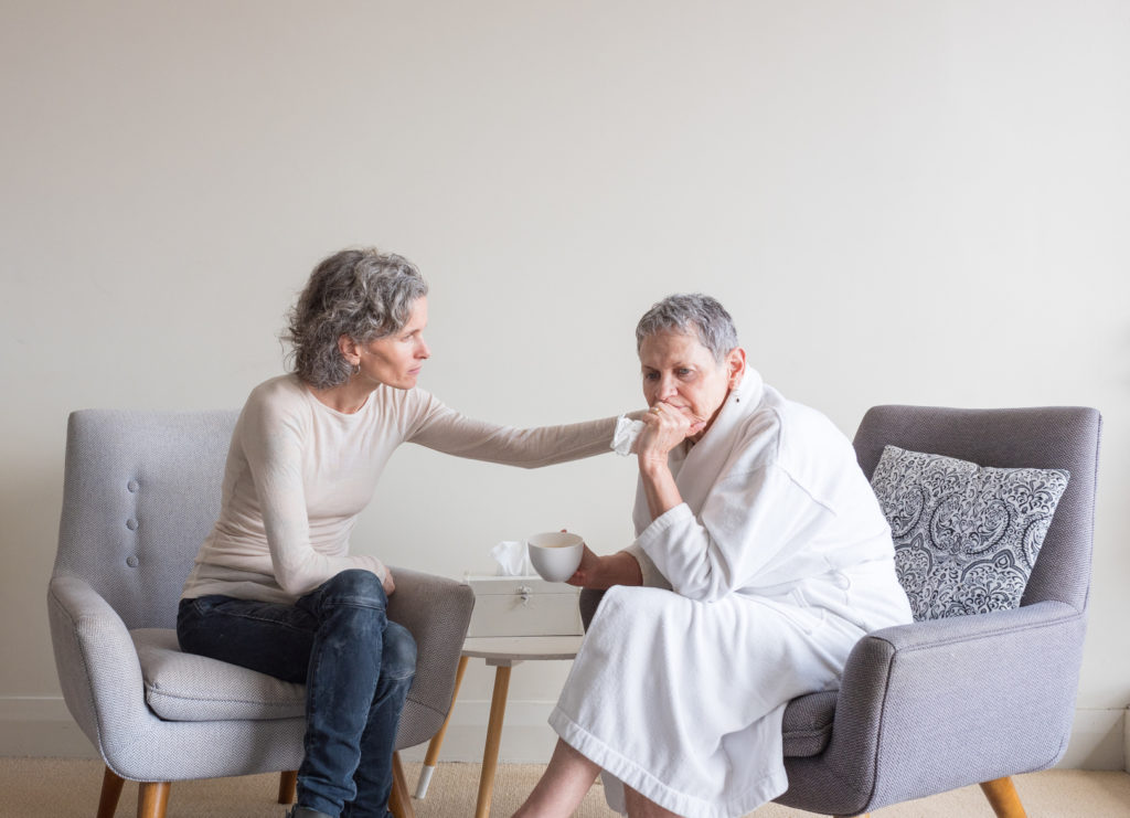 Elderly Woman Worried about Elder Abuse