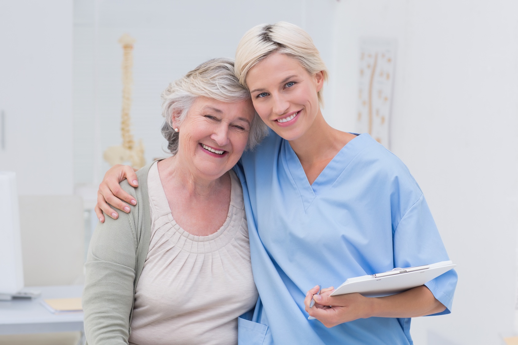 Senior-and-Caregiver-Smiling