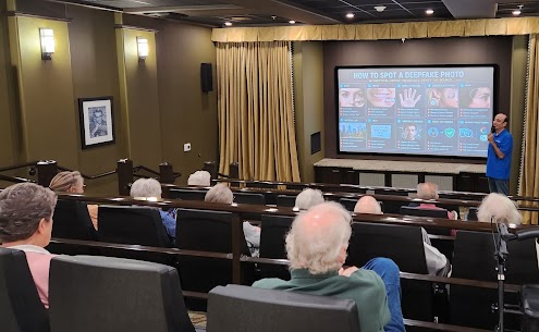 Assisting Hands Home Care Manassas presents “Scams in Modern Times” to seniors at Capitol Ridge Independent Living in Bristow, VA.