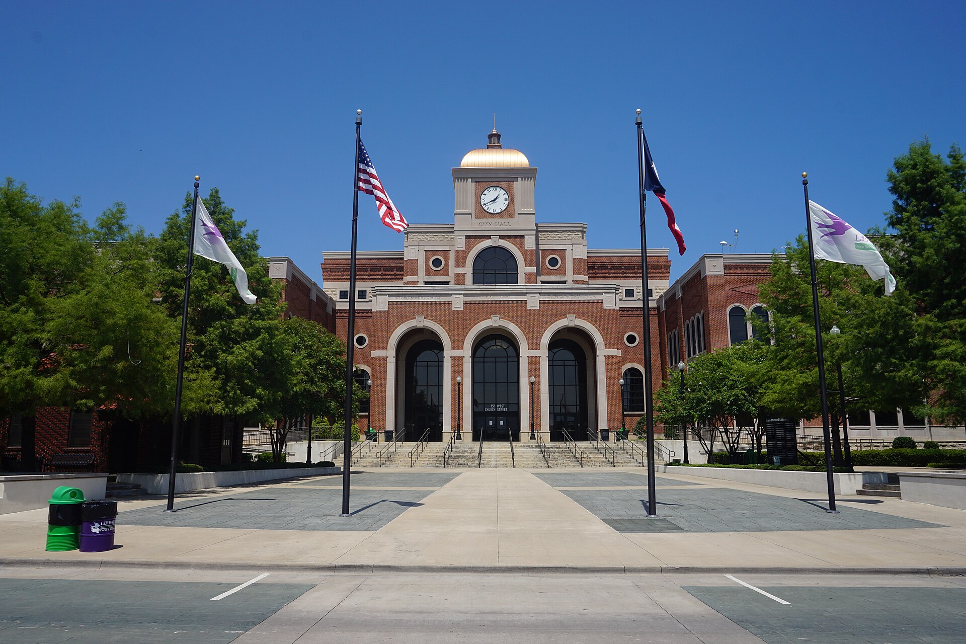 Lewisville City Hall in Old Town Lewisville, Texas