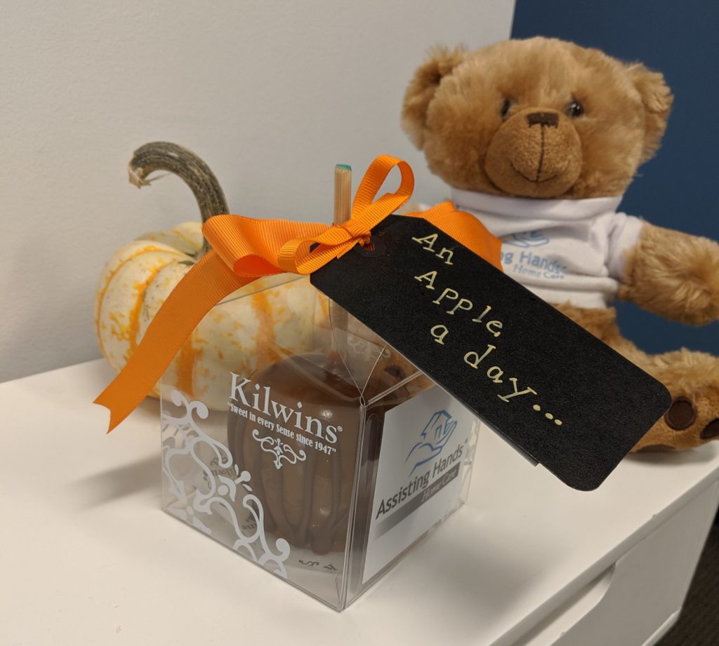 Caramel-Apple-Assisting-Hands-Home-Care-Teddy-Bear