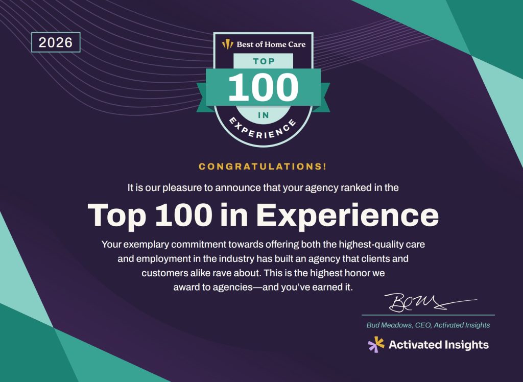 Assisting Hands Palm Beach Recognized as a 2026 Best of Home Care® Top 100 Leader in Experience