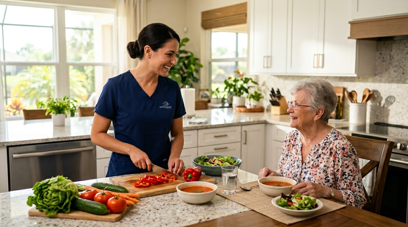 Meal preparation and light housework assistance