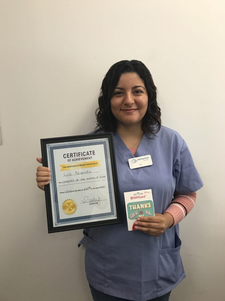 Luz Schaumburg June Caregiver of the Month