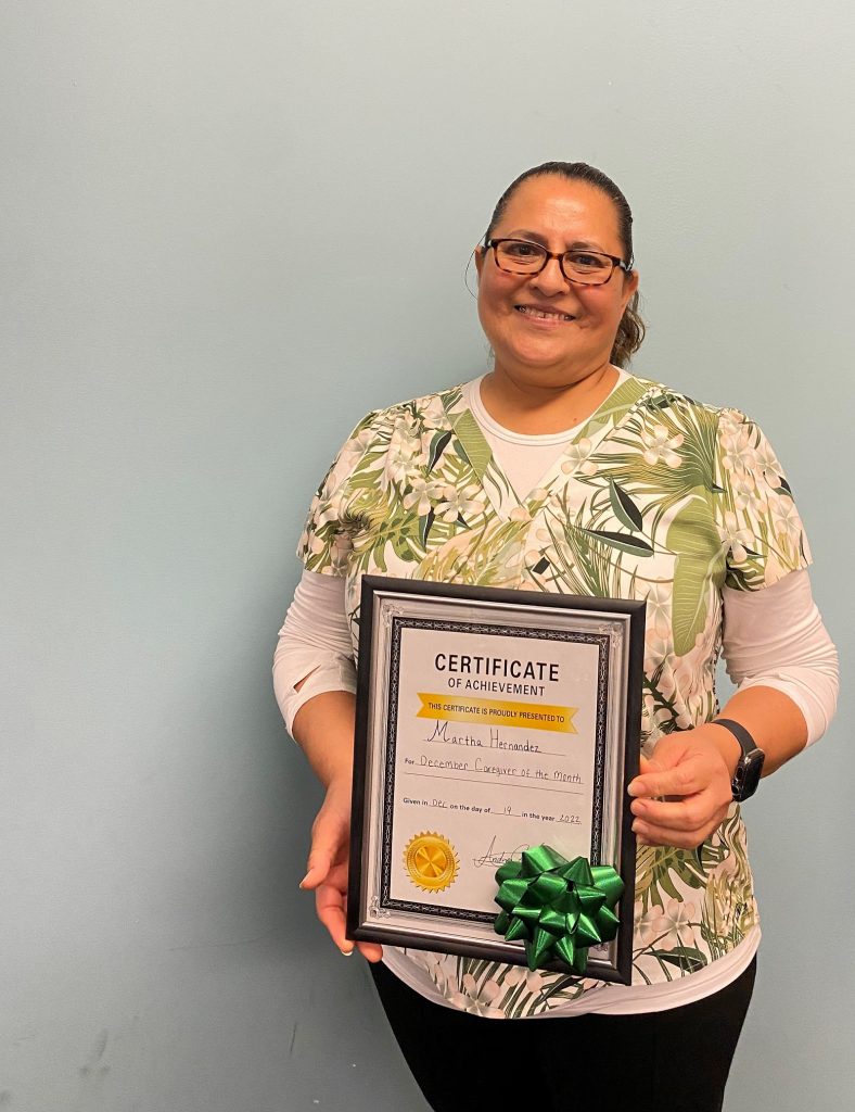 Martha Caregiver of the Month December 2022