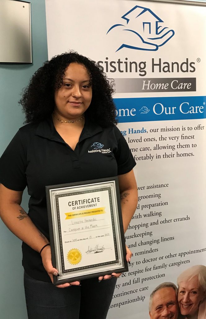 Lissette Caregiver of the month June 2023