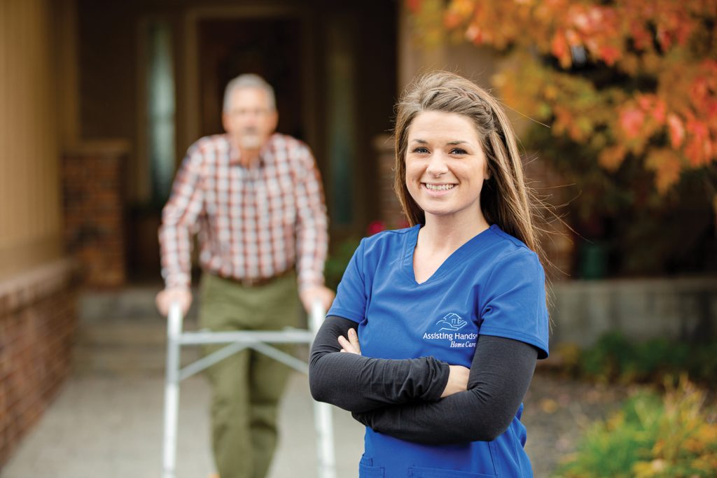 Assisting Hands Caregiver standing