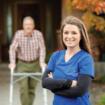 Assisting Hands Caregiver standing