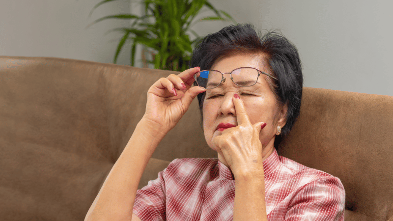 Seniors with dry eyes