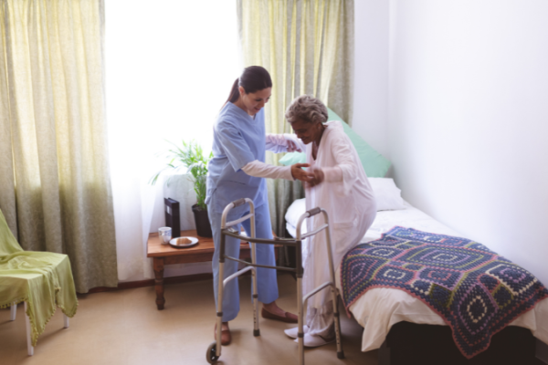 How to Help a Senior Stand Safely - Assisting Hands