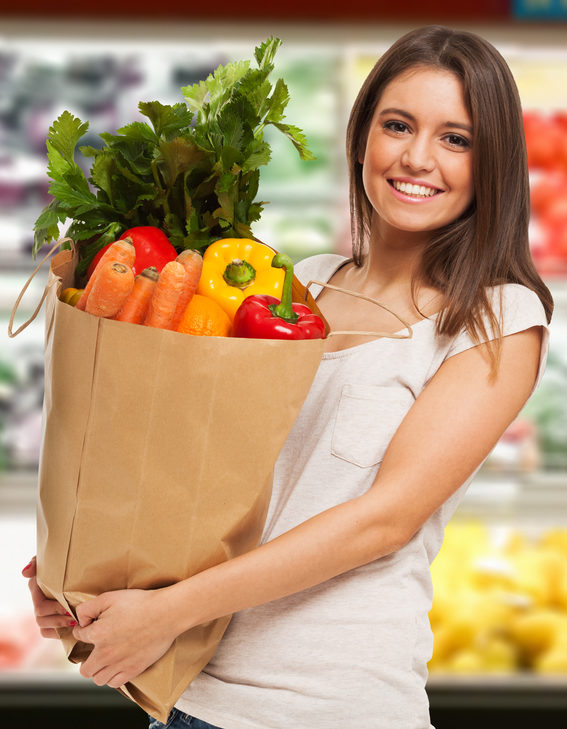 Woman shopping in a supermarket Woman shopping in a supermarket