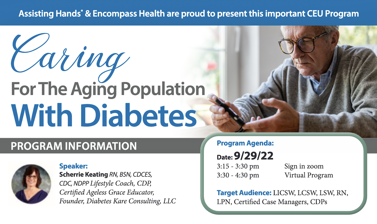 Caring for the Aging Population With Diabetes, an event for education health care professionals!