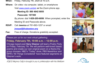 JF&CS Memory Cafe invitation for Feb, 2025