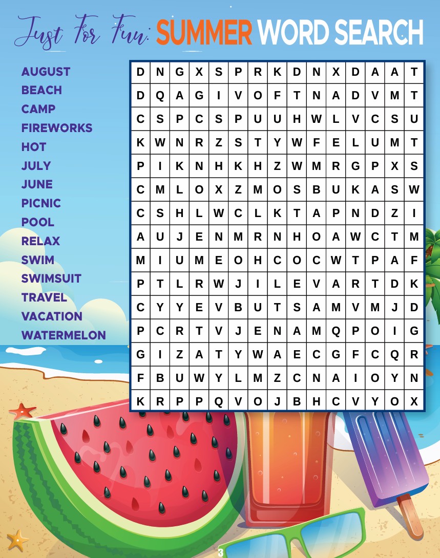 summer word search