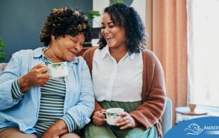 A family caregiver enjoys the benefits of respite care.
