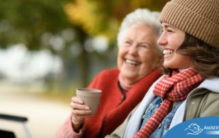 A caregiver enjoys a day of private duty care