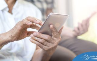 Home care assistance technology in use.