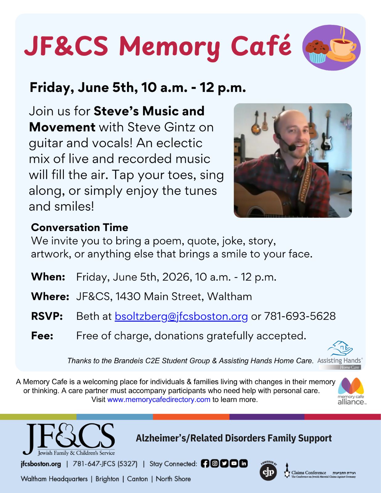 JF&CS Memory Cafe 6-5-26