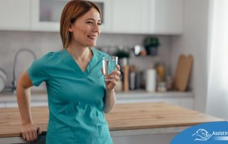 A home care aide in her daily routine.