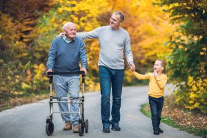 Family - multi generational - home care - outdoor activities 