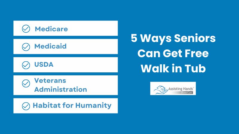 5 Ways Seniors Can Get Free Walk in Tub