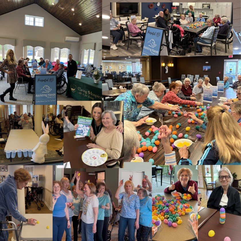 senior celebrate April Egg Olympics Across Local Senior Communities