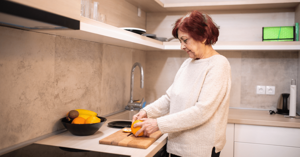 Elderly-in-kitchen