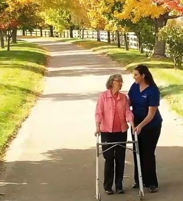 caregiver assisting client with walker wandering is a top concern
