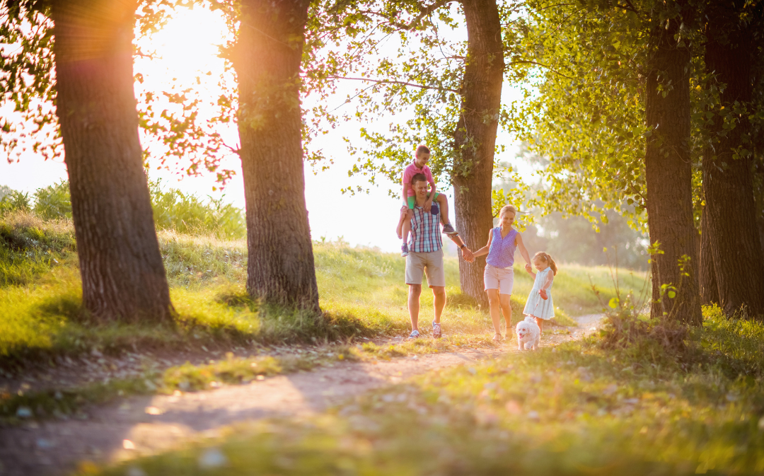 hiking with the family