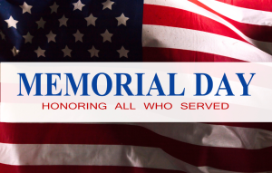 Memorial Day sign